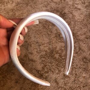 Headband white satin